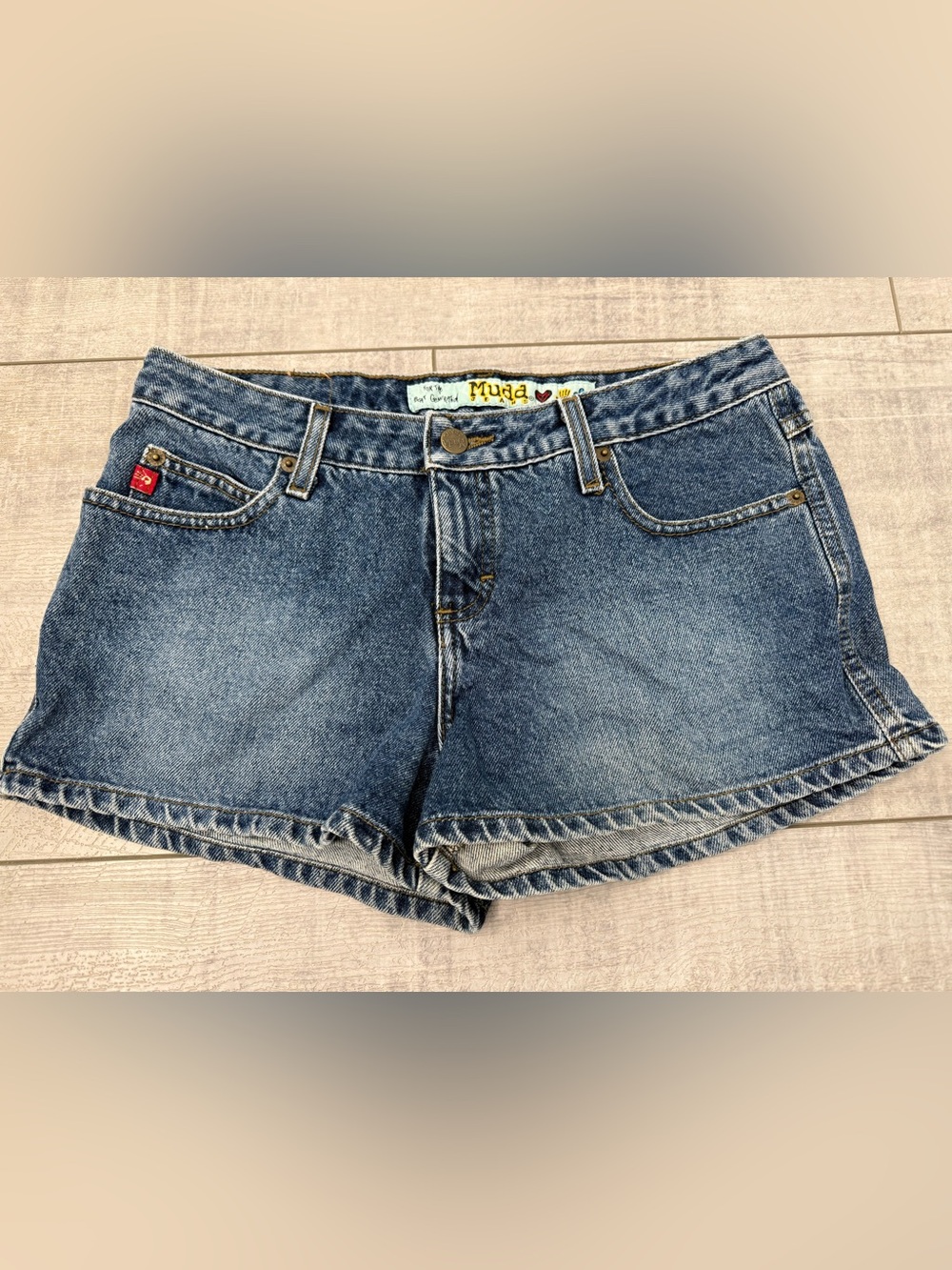 Mudd Vintage Y2K Denim Shorts 11 Blue Jean Booty Shorts 90’s Retro - Picture 2 of 7